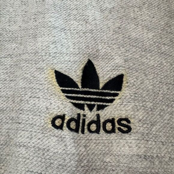 Adidas Vintage Button Up Hoodie Size Small 100% Cotton Classic Clover Logo - Picture 3 of 14